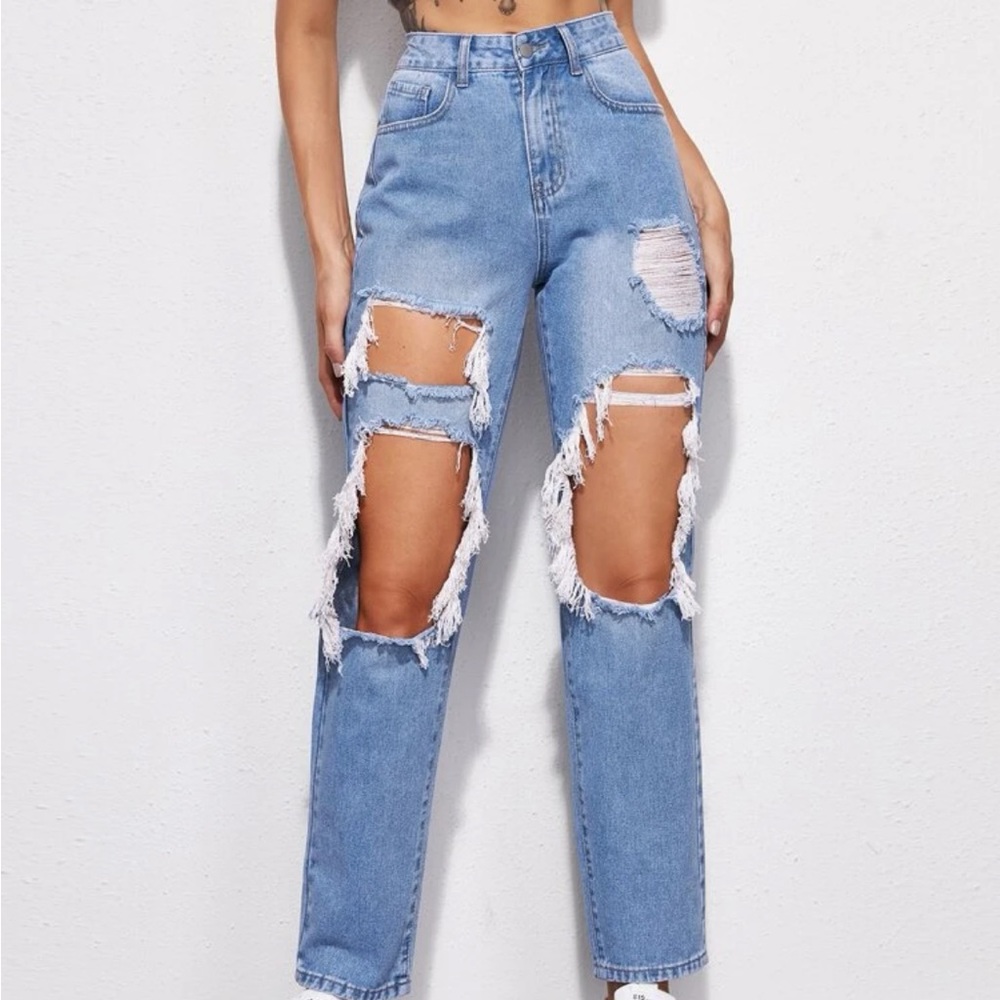 shein ripped jeans size small